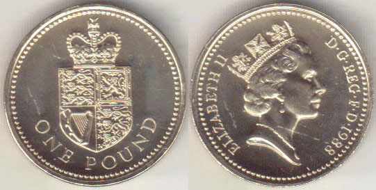 1988 Great Britain 1 Pound (chUnc) A005672